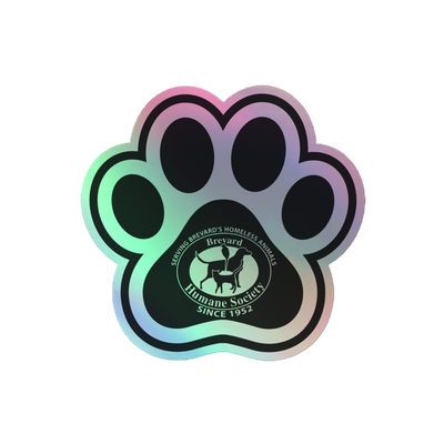 Paw Logo holographic stickers