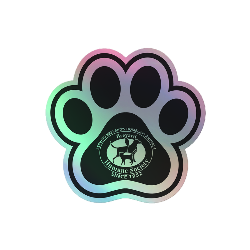 Paw Logo holographic stickers