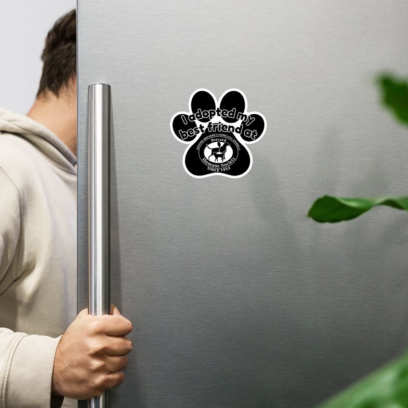 "I adopted my best friend at" Magnet-Black