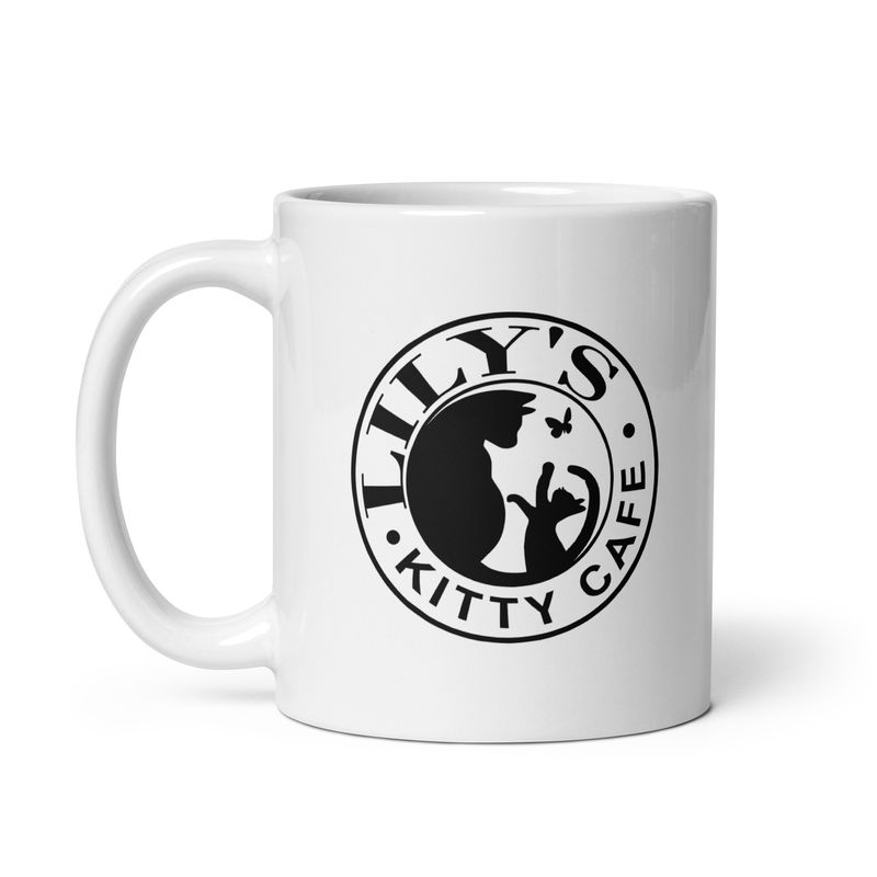 Lily’s Kitty Café Mug – Powered by Coffee & Cats