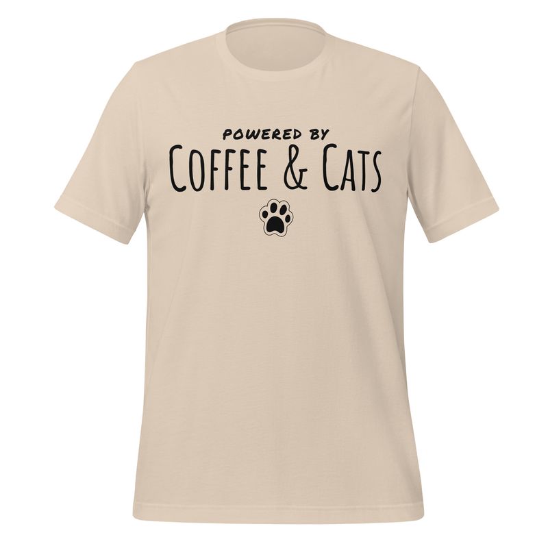 Lily’s Kitty Café T-Shirt – Powered by Coffee & Cats
