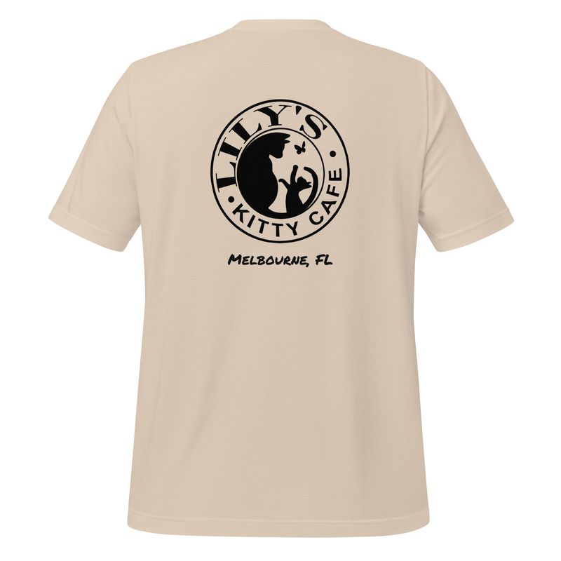 Lily’s Kitty Café T-Shirt – Powered by Coffee & Cats