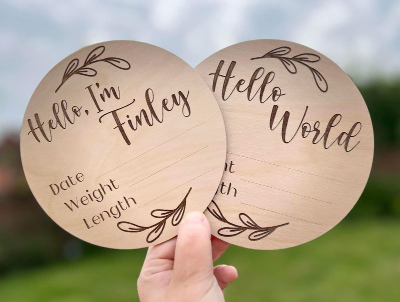 Baby Announcement Disc