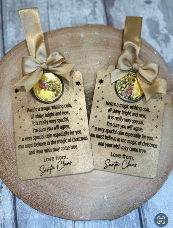 Wooden wishing coin