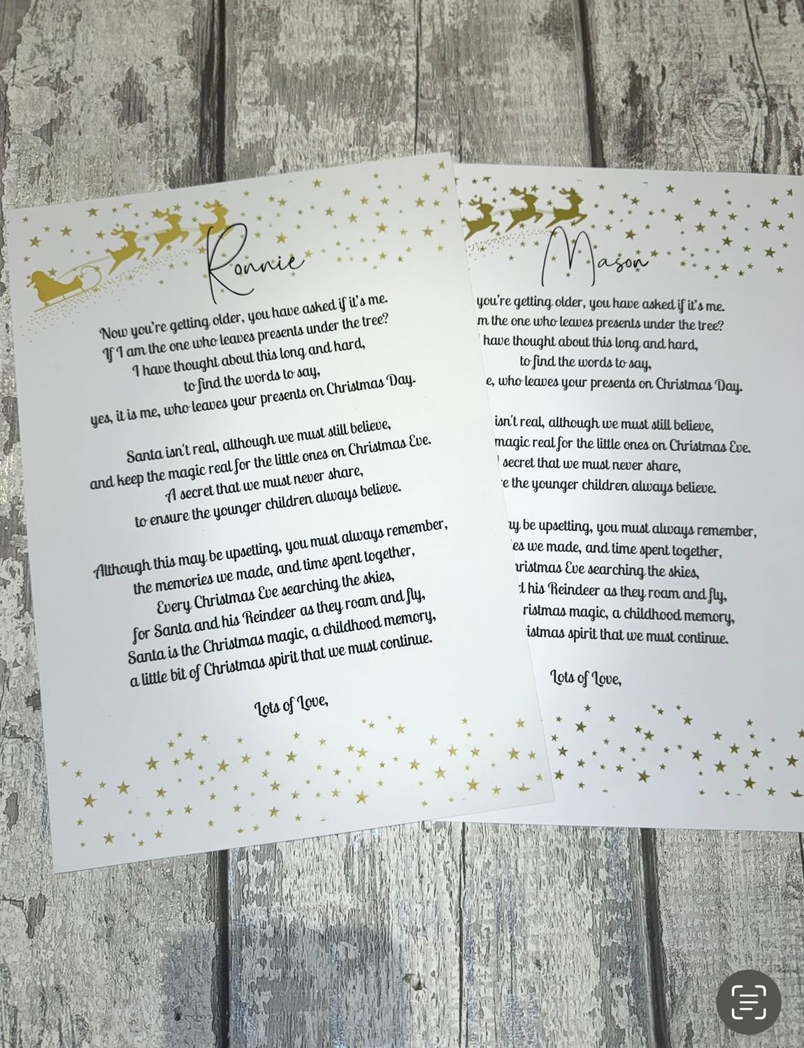 Older Santa Letter