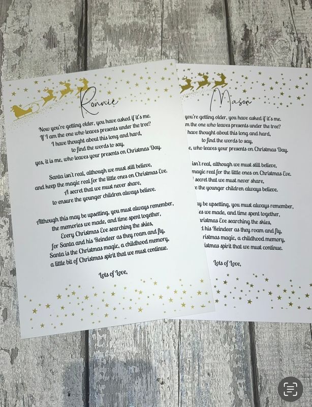 Older Santa Letter