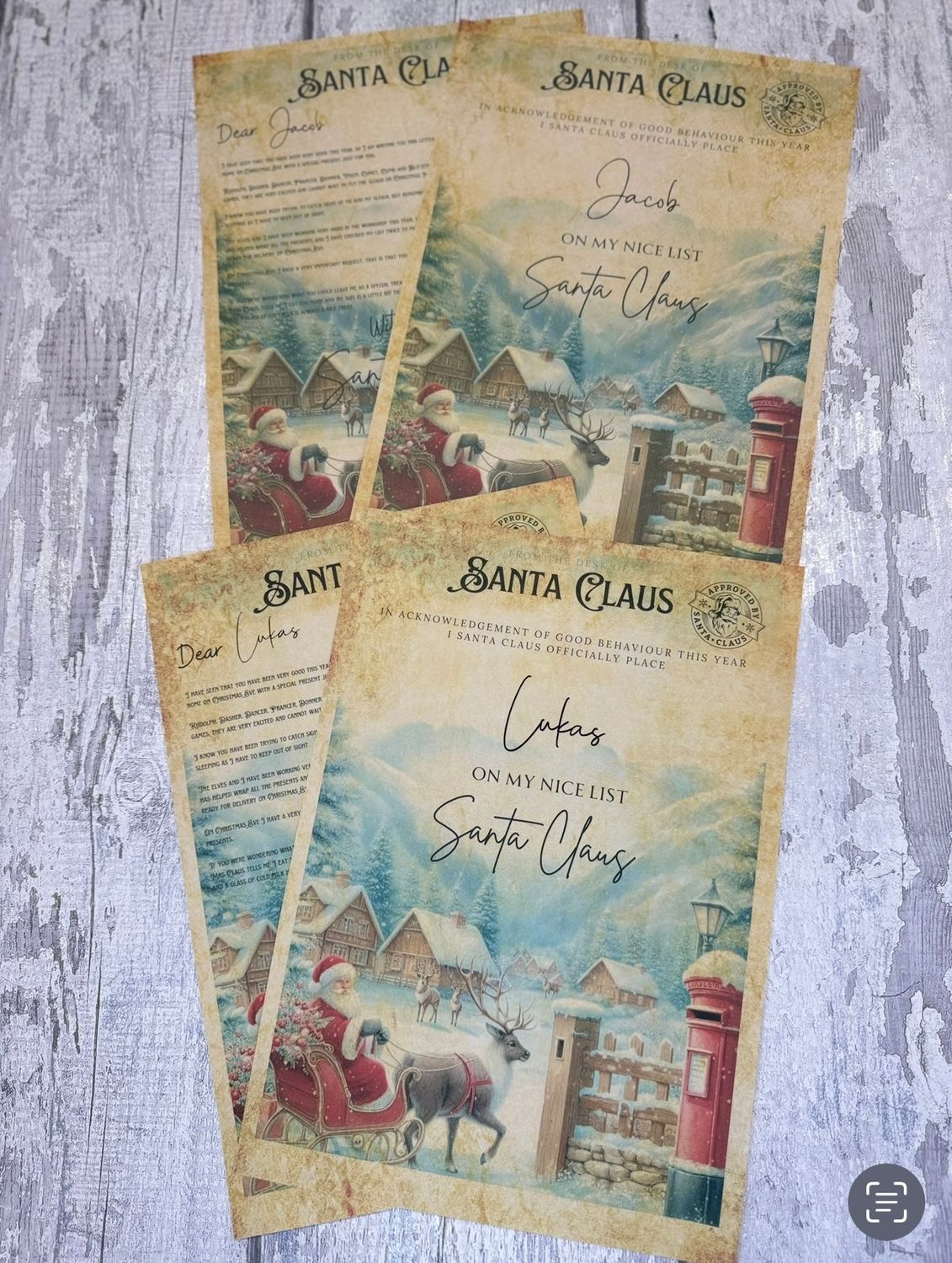 Vintage Santa Letter Set
