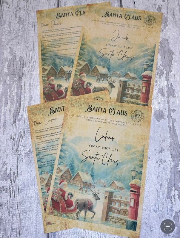 Vintage Santa Letter Set