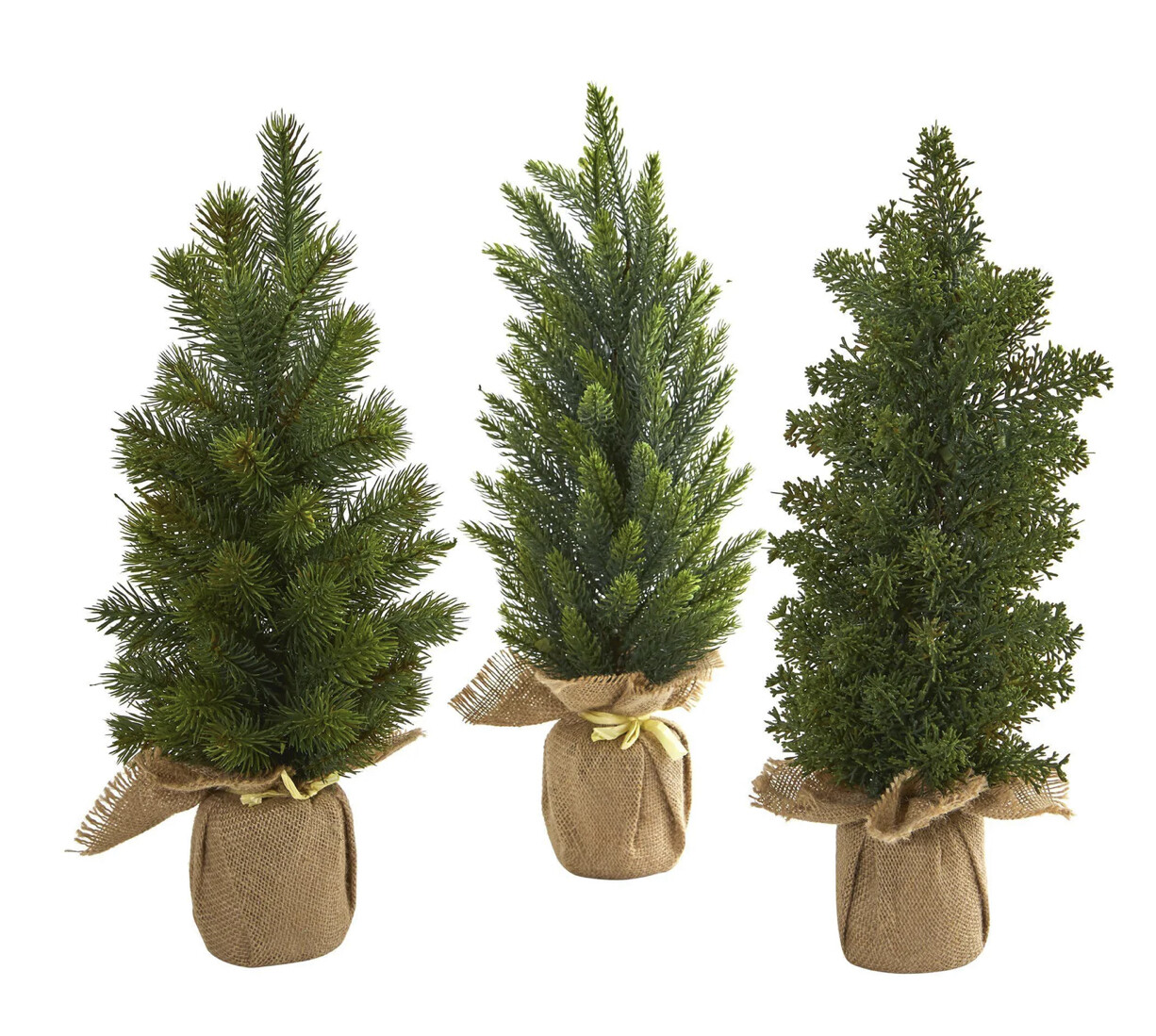 15” Mini Cypress And Pine Artificial Tree (Set Of 3)