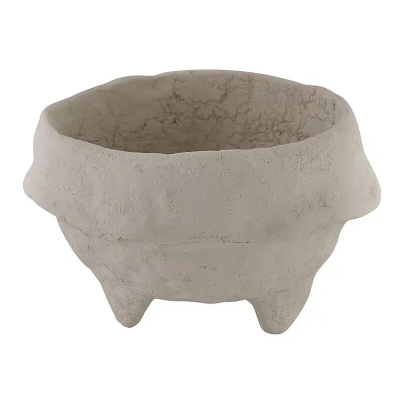Paper Mache Bowl - Small Grey