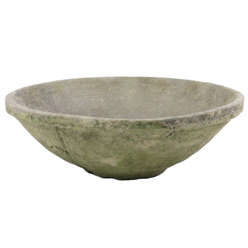 RUSTIC TERRA COTTA BOWL - LRG - MOSS GREY