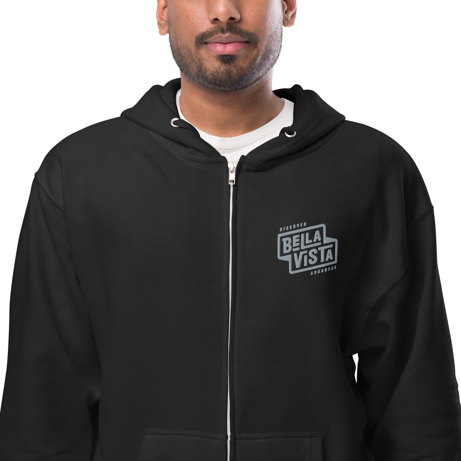 Bella Vista unisex fleece zip-up hoodie