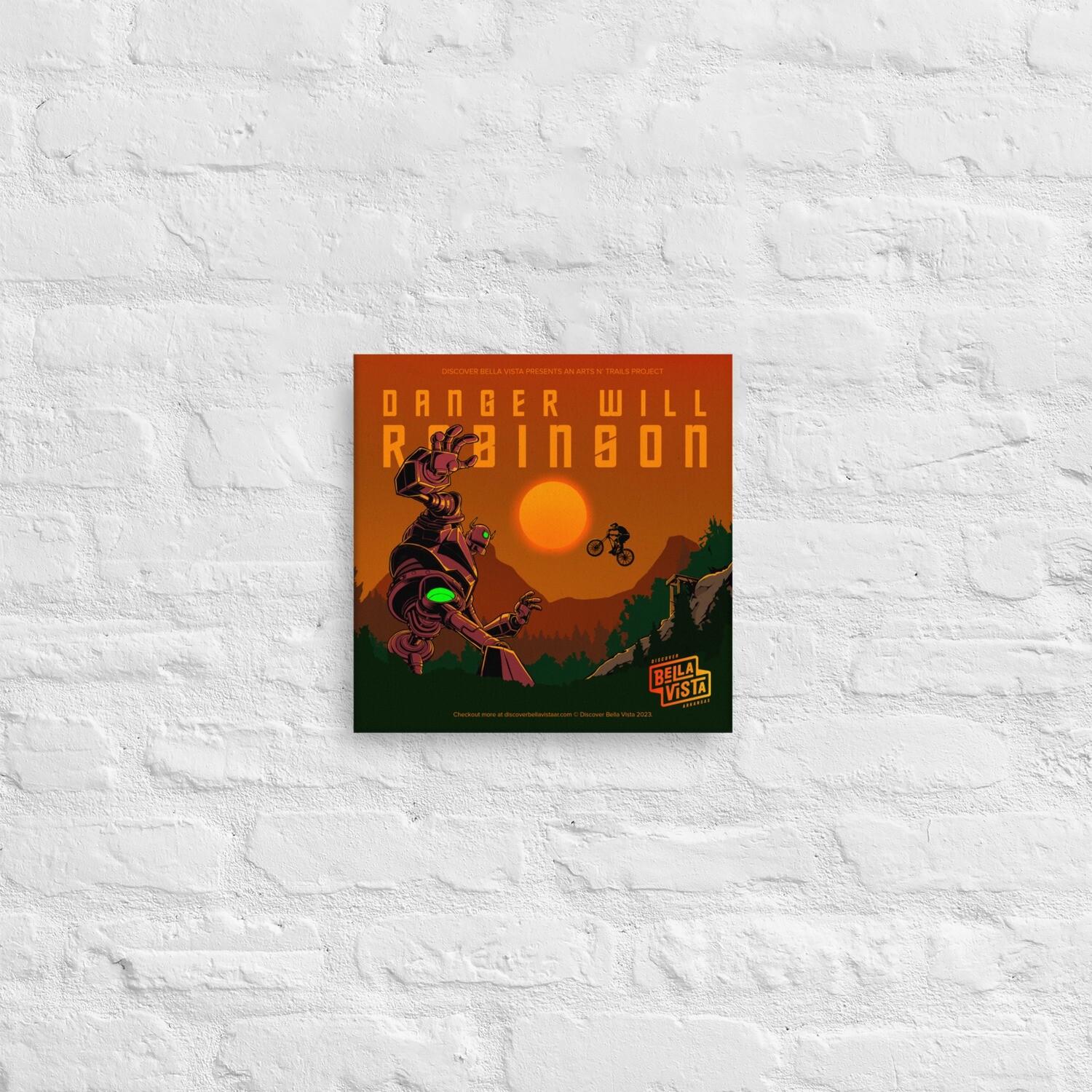 Danger Will Robinson 12" x 12" Trail Art Print on Canvas