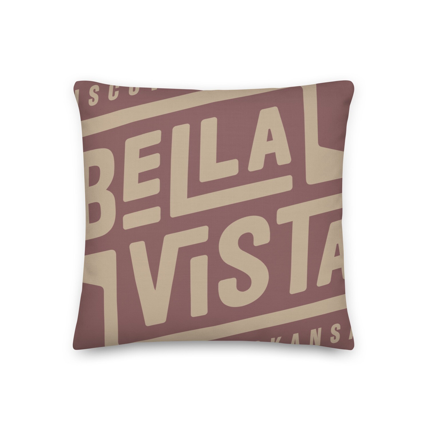 Bella Vista Hospitality Collection - Premium Pillow - Sand/Wood, Size: 18×18