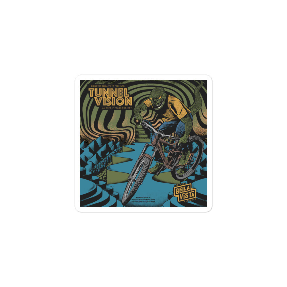 Tunnel Vision Trail Art Sticker, Size: 3x3