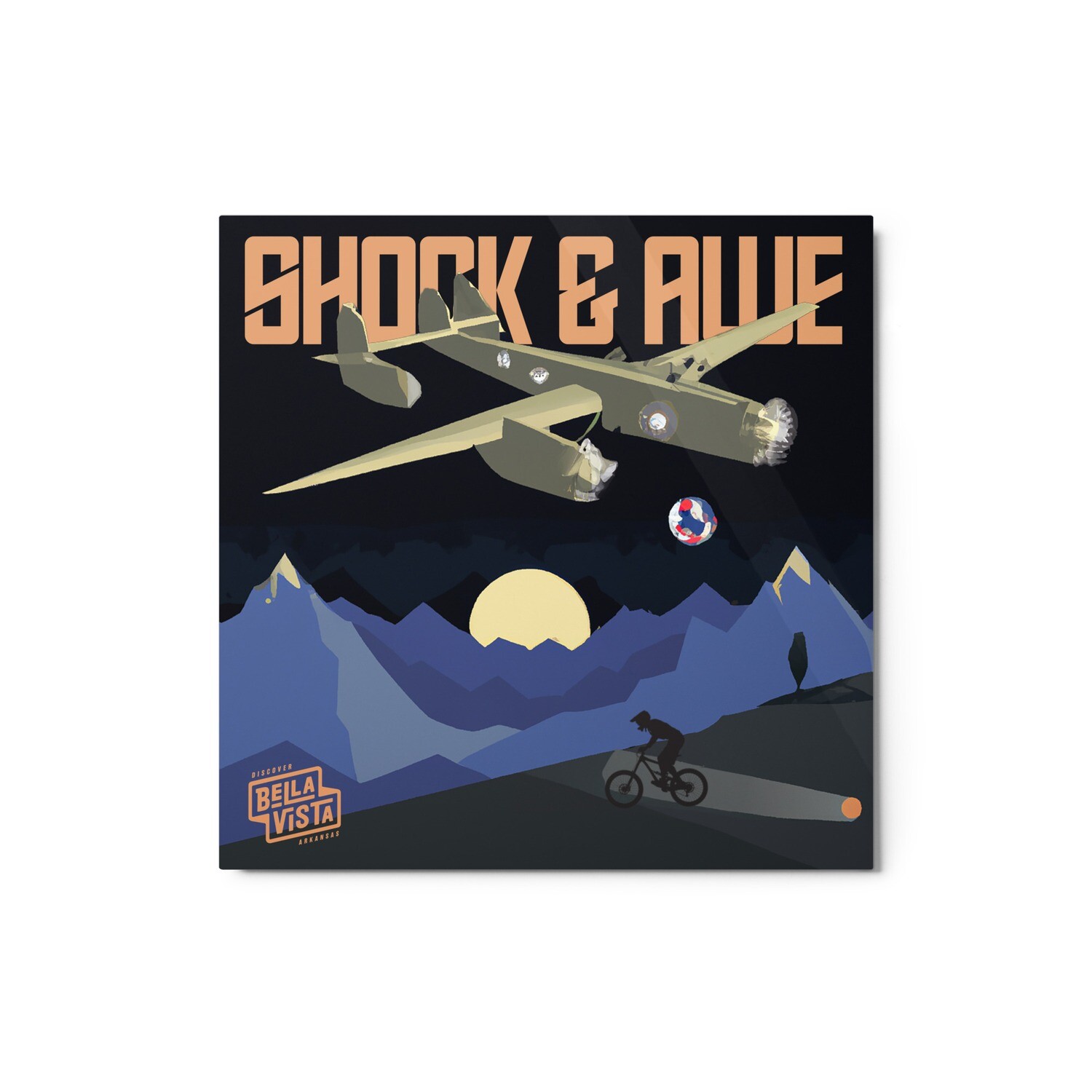 Trail Art Metal Print: Shock and Awe