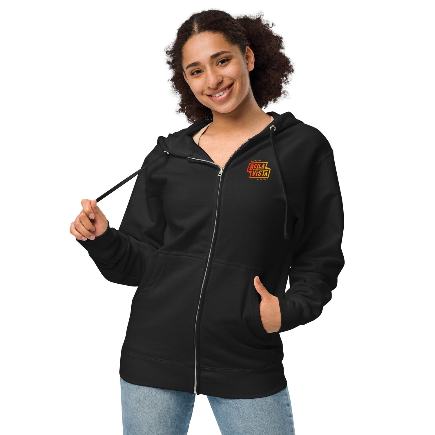 Bella Vista Unisex fleece zip up hoodie