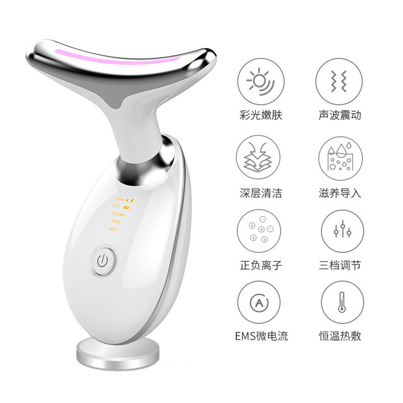 Antiwrinkle LED face and neck massager