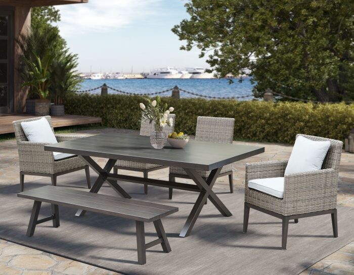 Marina 6-Piece Outdoor Dining Set - Steve Silver Outdoor Furniture Collection