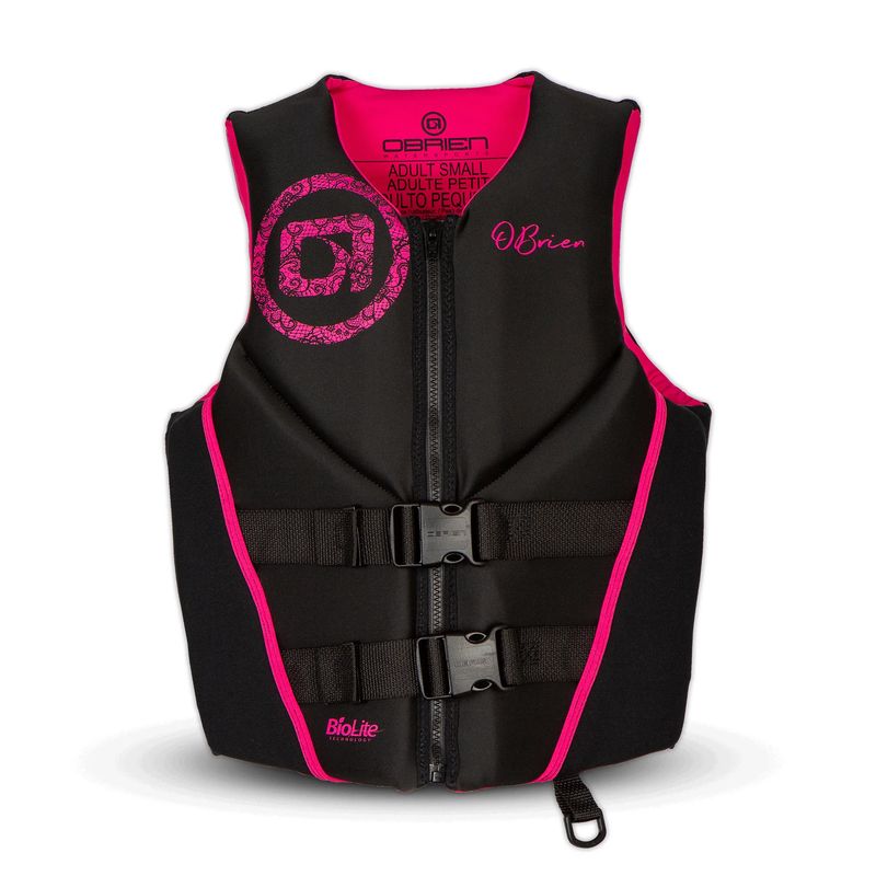 O'Brien Women's Traditional Vest BLK/PINK 