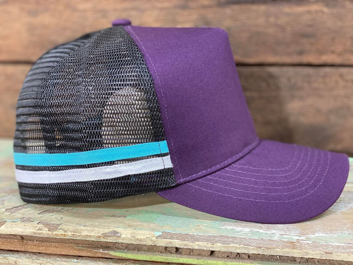 Blank Ponytail Truckers -click for more options, Colours: Purple black