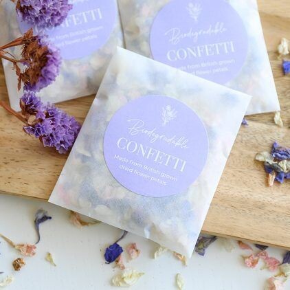 Lilac Biodegradable Petal Confetti Sachet (Pack of 50)