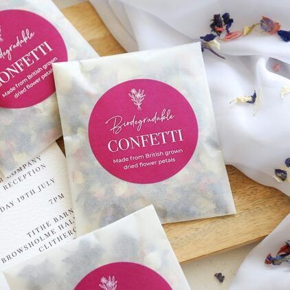 Violet Biodegradable Petal Confetti Sachet (Pack of 50)