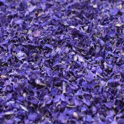 Dark Purple Delphinium Petal Cone Tray (24 Cones)