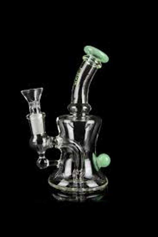 Toke Tech Mini Rig With Showerhead Perc &amp; Bent Neck