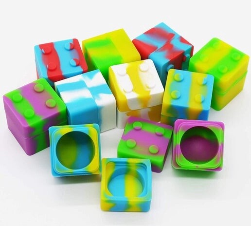 9ML Block Silicone Wax Container Assorted Color