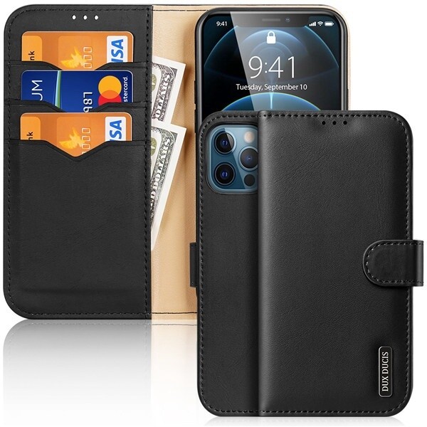 iPhone 12 Pro Max Dux Ducis Hivo Series Leather Wallet Case