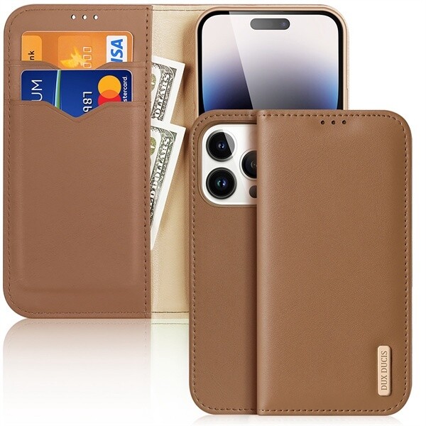 iPhone 14 Pro Dux Ducis Hivo Series Leather Wallet Case