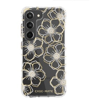 Samsung S23 Case-Mate Floral Gems Antimicrobial Case