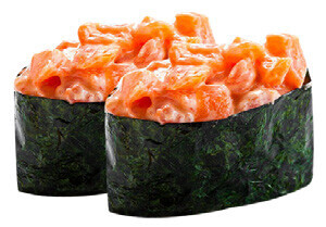 (160) Gunkan salmone piccante 2pz