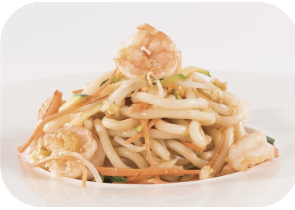 (190) Spaghetti udon con frutti di mare
