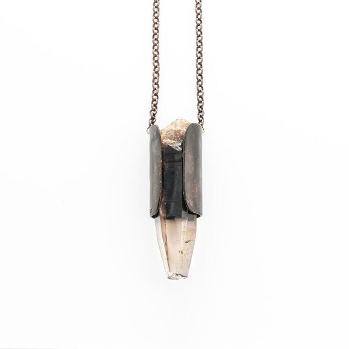 SMOKY QUARTZ VESSEL PENDENT OXY