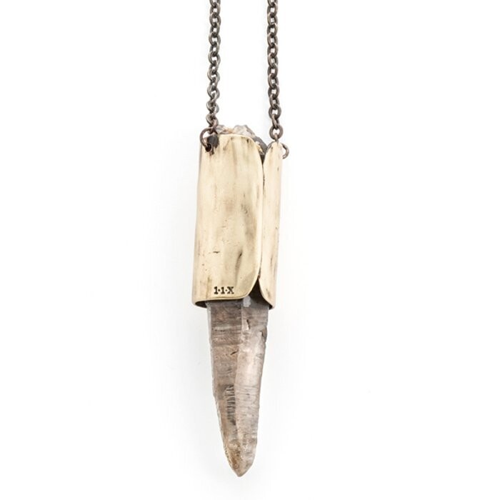 SMOKY QUARTZ VESSEL PENDENT GOLD