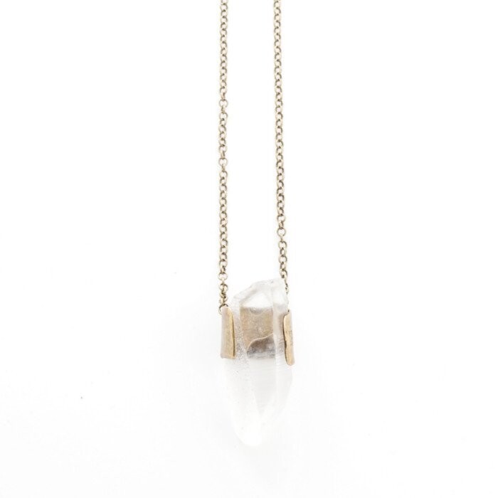 HYALINE QUARTZ PENDENT GOLD