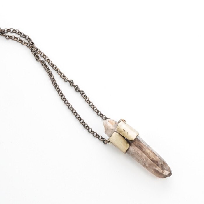 SMOKY QUARTZ PENDENT GOLD