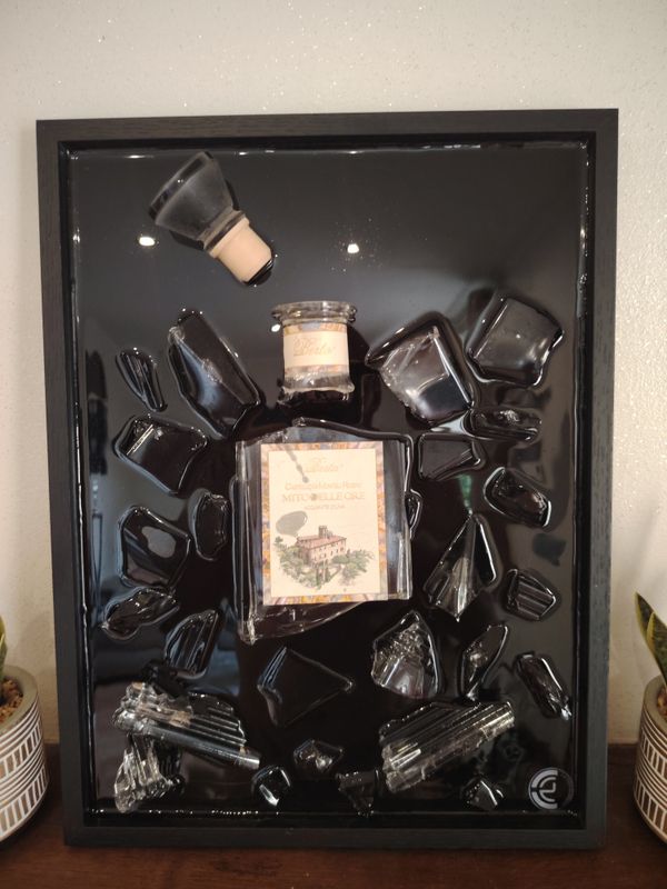 Tableau en résine - bouteille GRAPPA BERTA MITO DELLE ORE