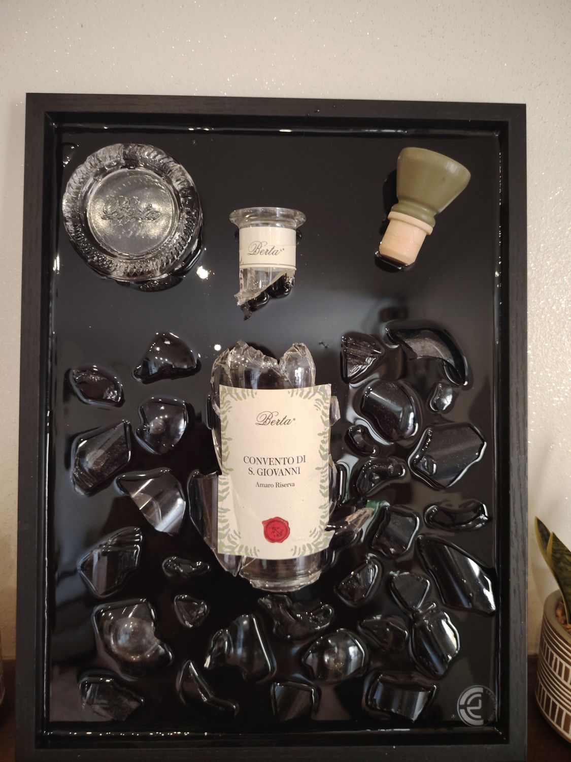 Tableau en résine - Bouteille GRAPPA CONVENTO DI S.GIOVANNI