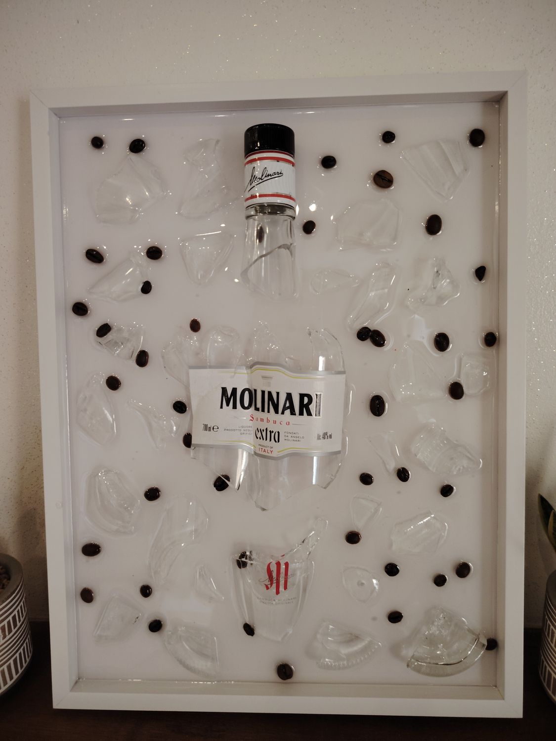 Tableau en résine - Bouteille SAMBUCA MOLINARI