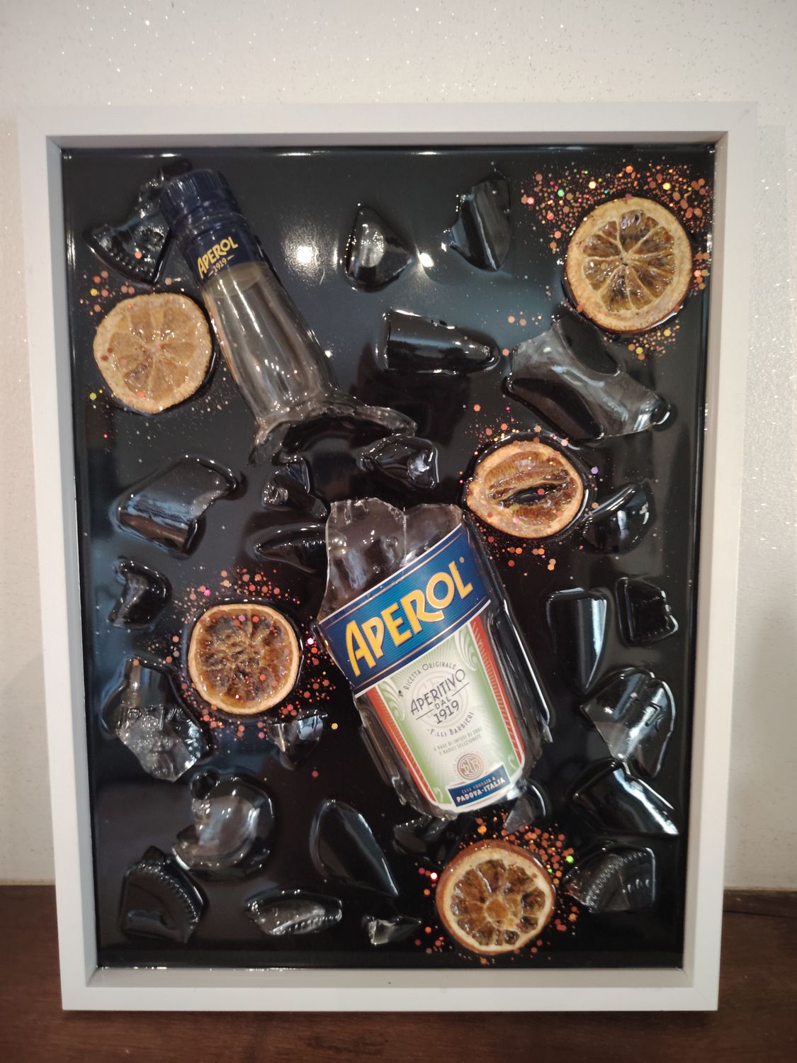 Tableau en résine - Bouteille APEROL