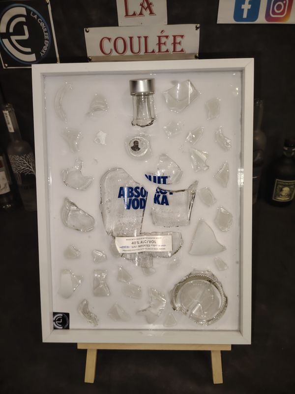 Tableau en résine - Bouteille de vodka
