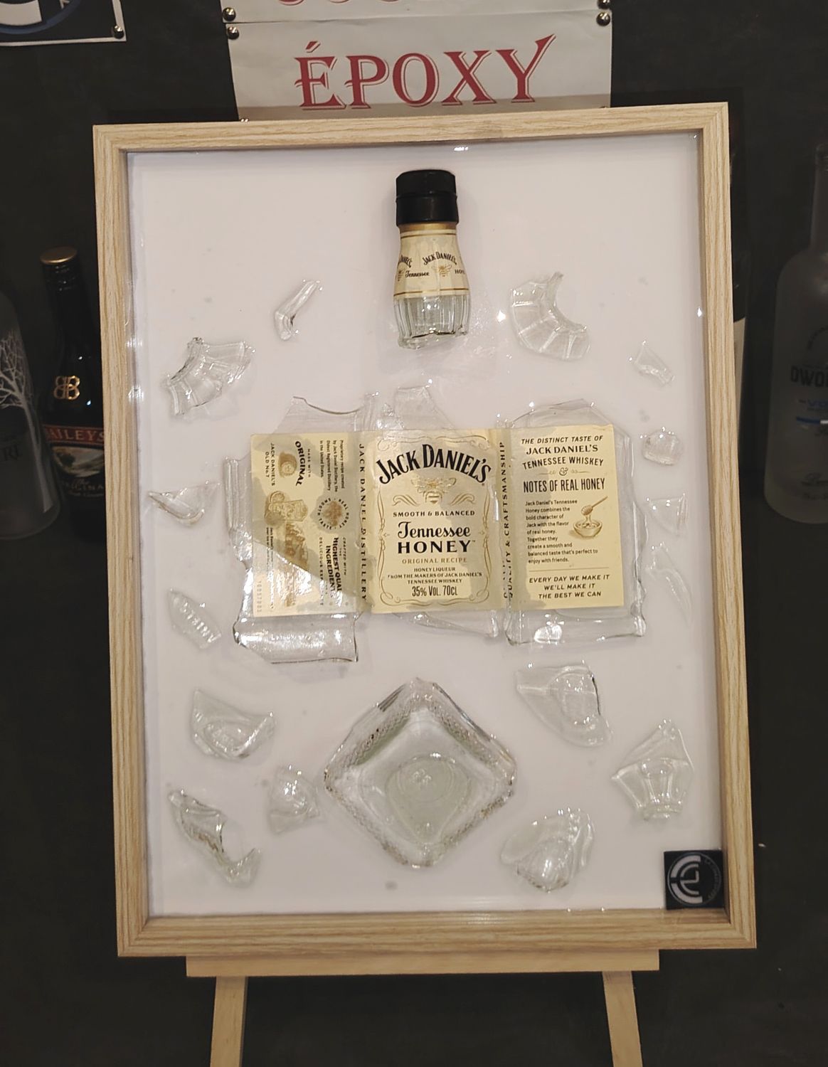 Tableau en résine - Bouteille Jack Daniels