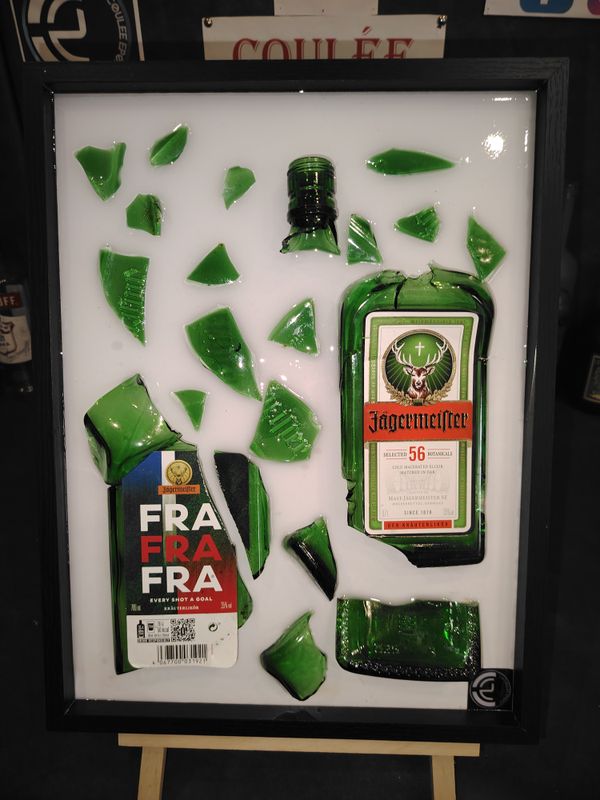 Tableau en résine - Bouteille Jagermeister