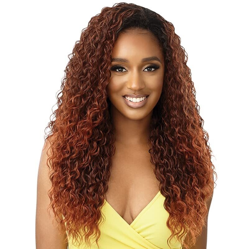 Outer convarti cap wet curl and wavy style wig
