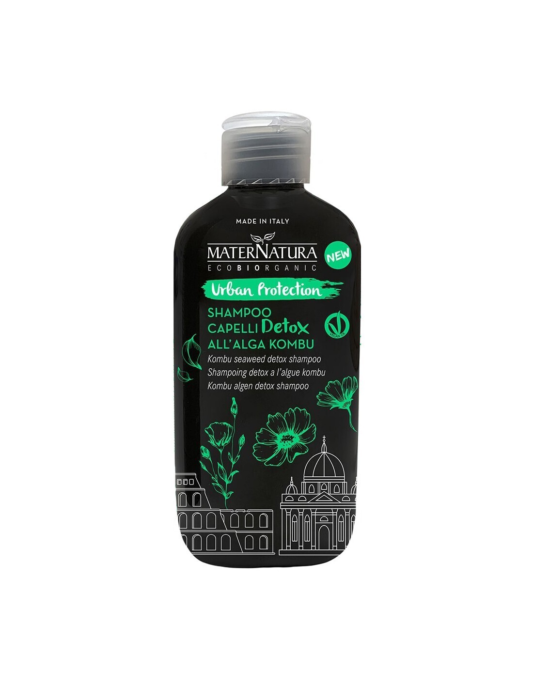 Shampoo Capelli Detox all’Alga Kombu –Urban Protection – MaterNatura