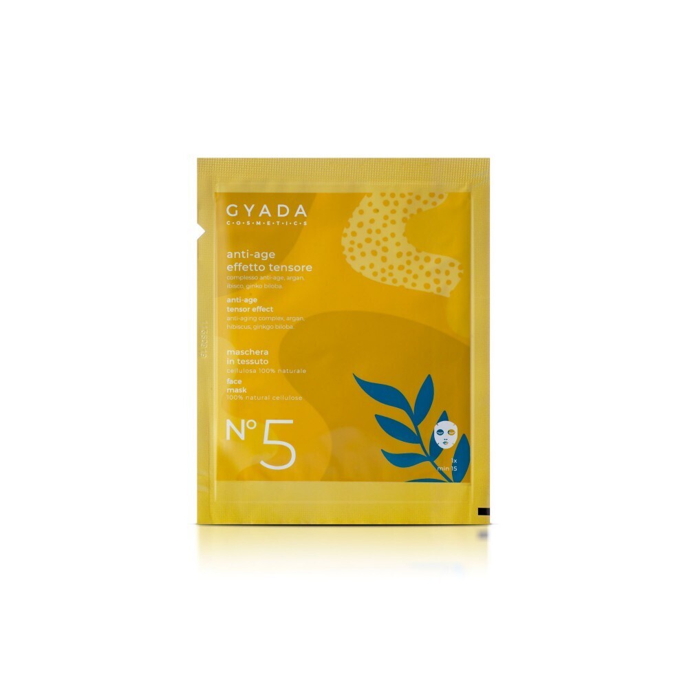 Maschera Viso in Tessuto n°5 Anti-Age Effetto Tensore  - Gyada Cosmetics