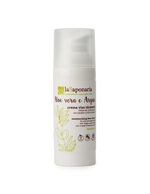 Crema Viso Idratante Aloe Vera e Argan – La Saponaria